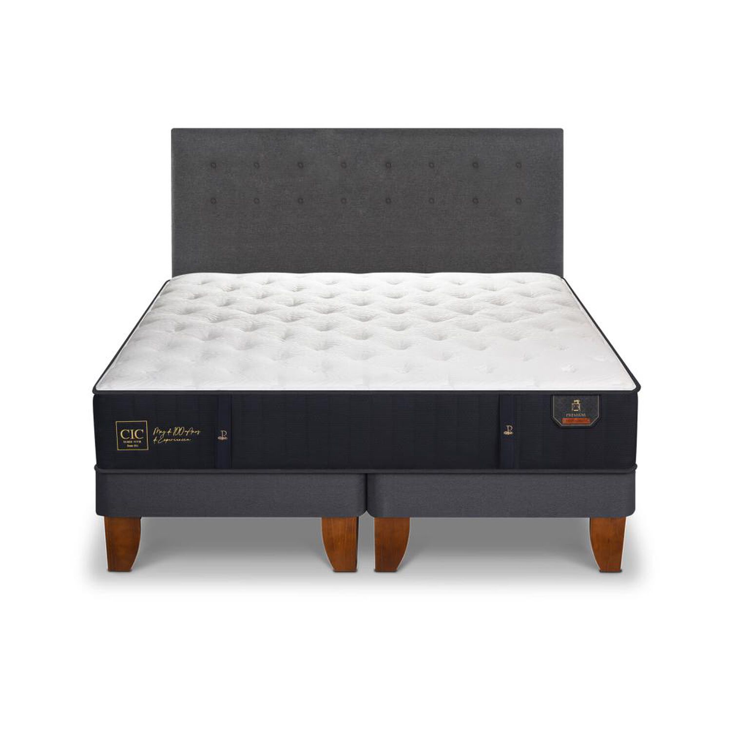 Cama Europea Cic Premium / King / Base Dividida + Respaldo image number 0.0