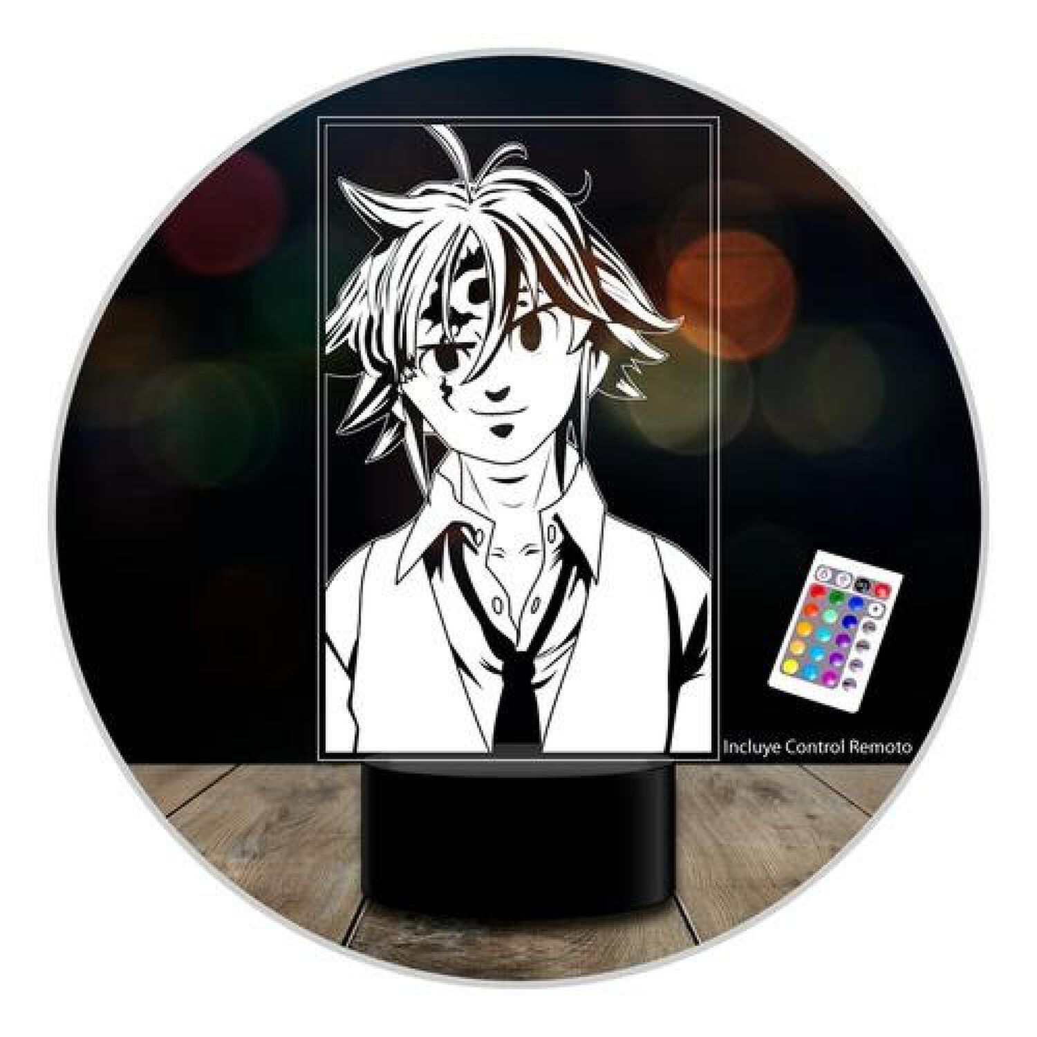 Lampara 3d Nanatsu No Taizai Meliodas 16 Colores image number 0.0