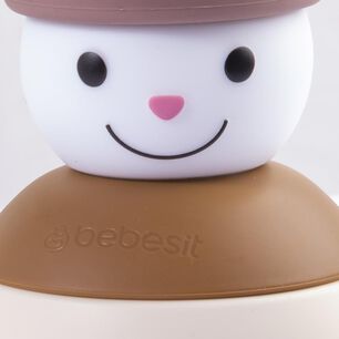 Juguete Mu&ntilde;eco Nieve Bebesit Montessori Silicona Caf&eacute;
