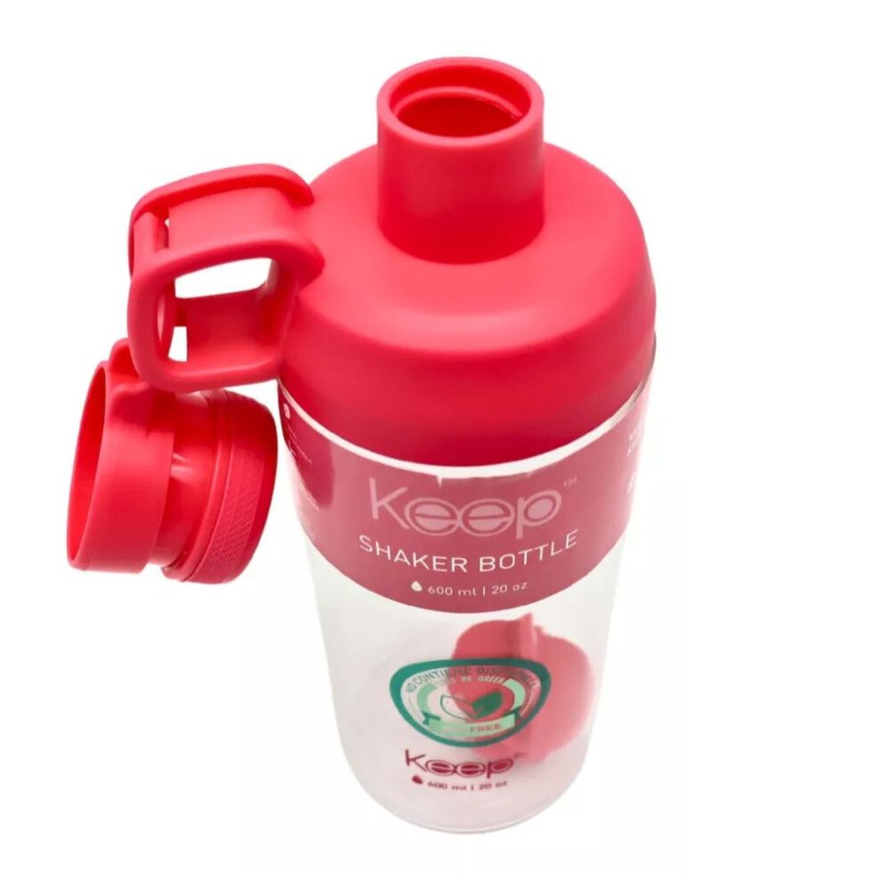 Botella Shaker Keep Mezclador Proteinas Gimnasio 600ml Rosa image number 2.0
