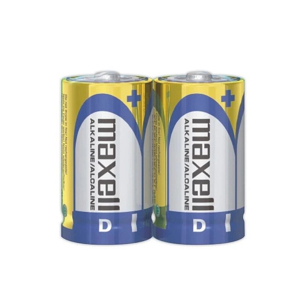 Pack 2 Pilas Alcalinas Maxell Tipo D &ndash; Energ&iacute;a Duradera image number 1.0