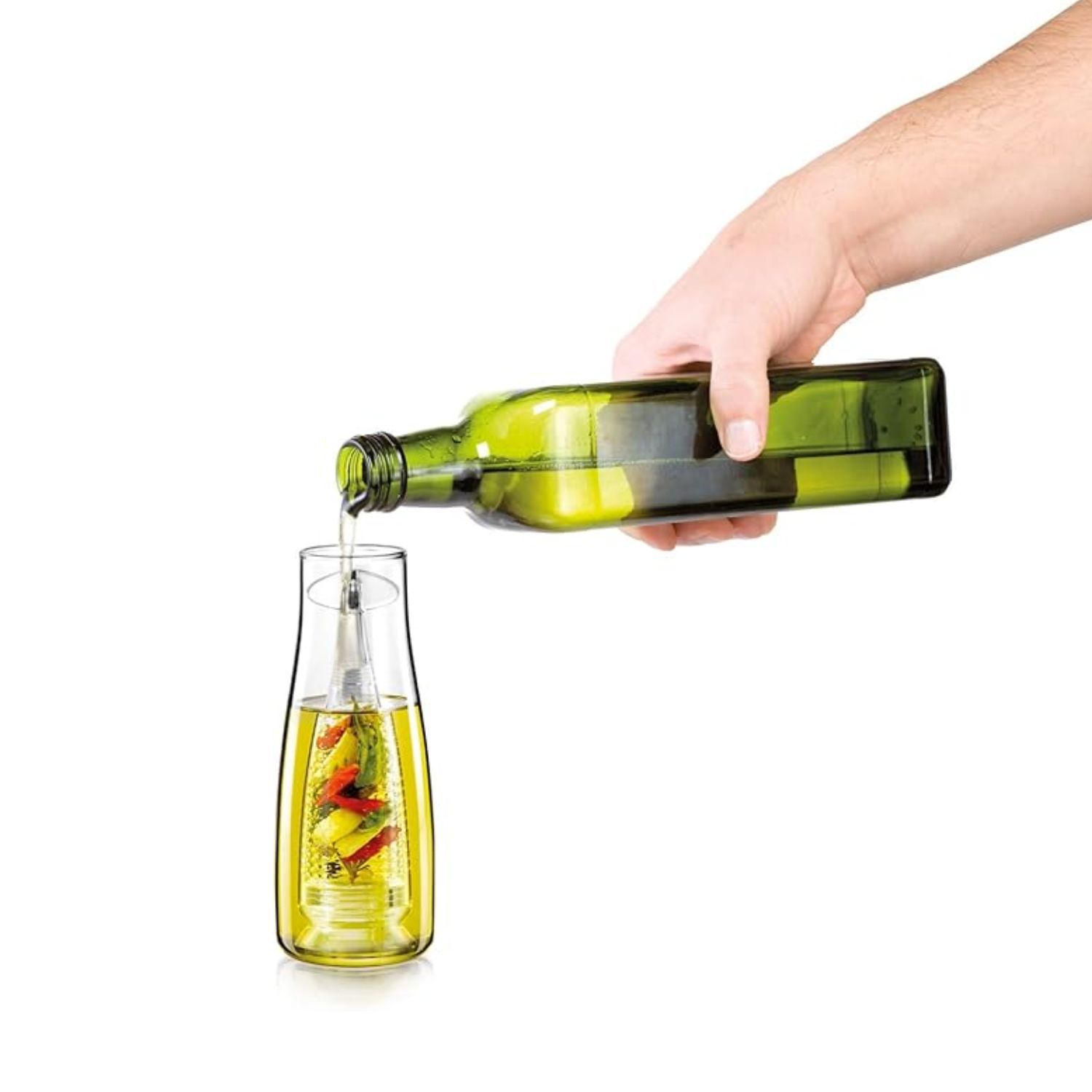 Botella Aceitera Vidrio Infusor Hierbas Cocina Moderna 500ml image number 1.0
