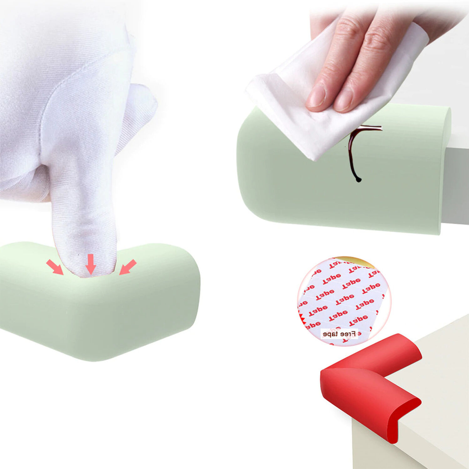 Pack 4 Esquineros Proteccion Bebe Antigolpes Goma Borde Mesa image number 3.0