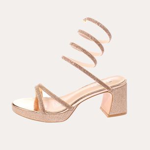 Sandalia Taco Champagne V&iacute;a Franca Art. 52100champagne