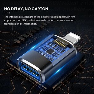 Adaptador Para Iphone Lightning A Usb 3.0 Otg De 8 Pines Macho A Usb Normal Conector Hembra