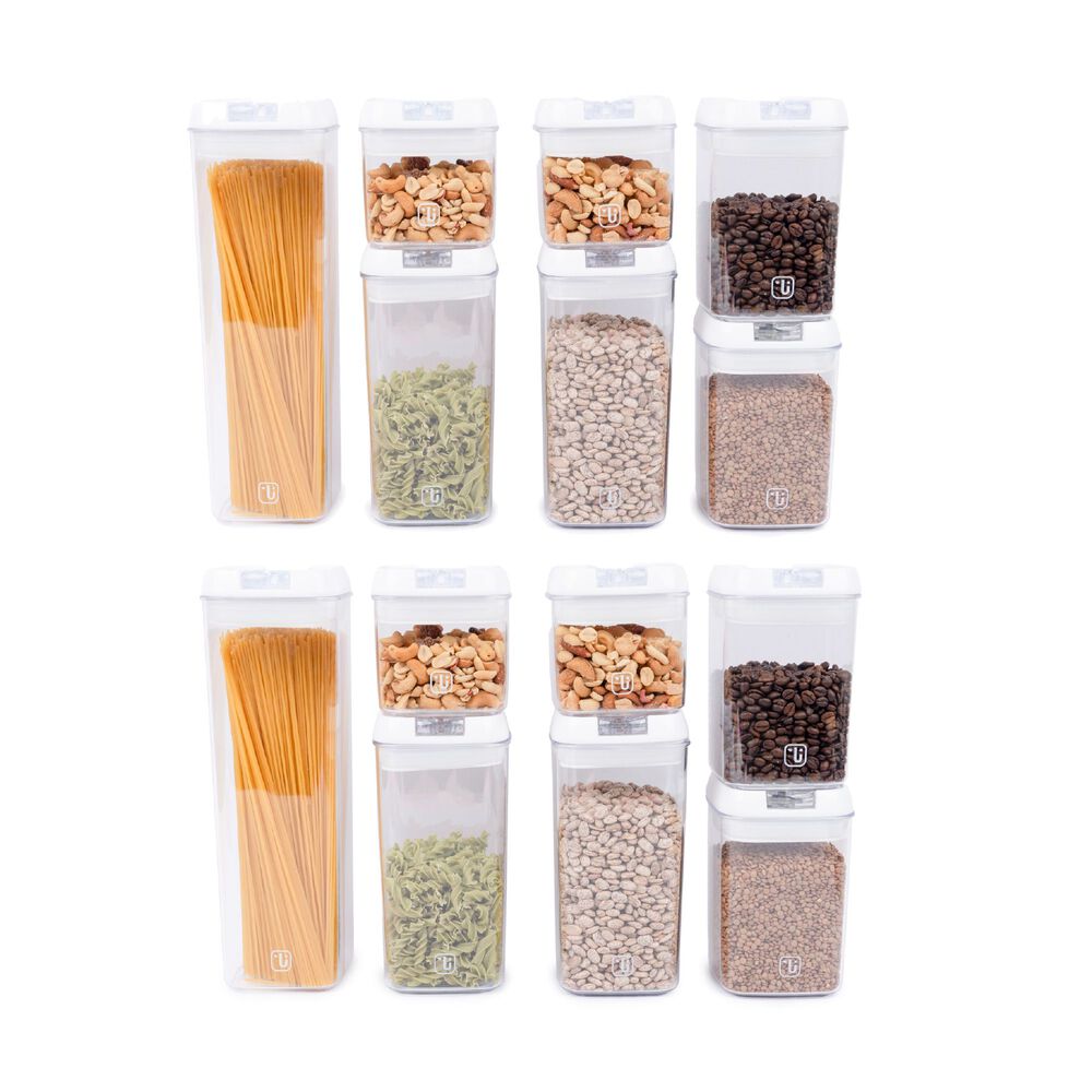 Pack 14 Contenedores Herm&eacute;ticos Pl&aacute;stico Blanco Simplit image number 0.0