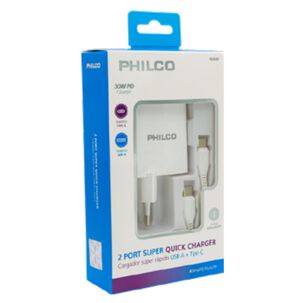 Cargador Rapido 3.0 Usb C Con Cable 18w Blanco Qc621