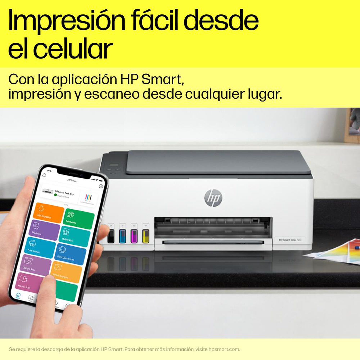 Impresora Multifuncional HP Smart Tank 580 image number 13.0