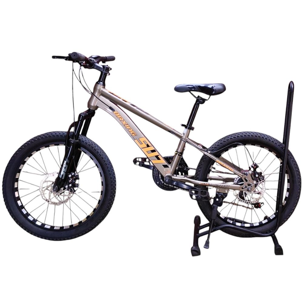 Bicicleta Aro 20 Brxing Con Freno Disco Y 21 Vel. Gris Log Naranjo image number 5.0