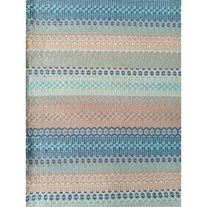 Alfombra Kelim Grande Turquesa