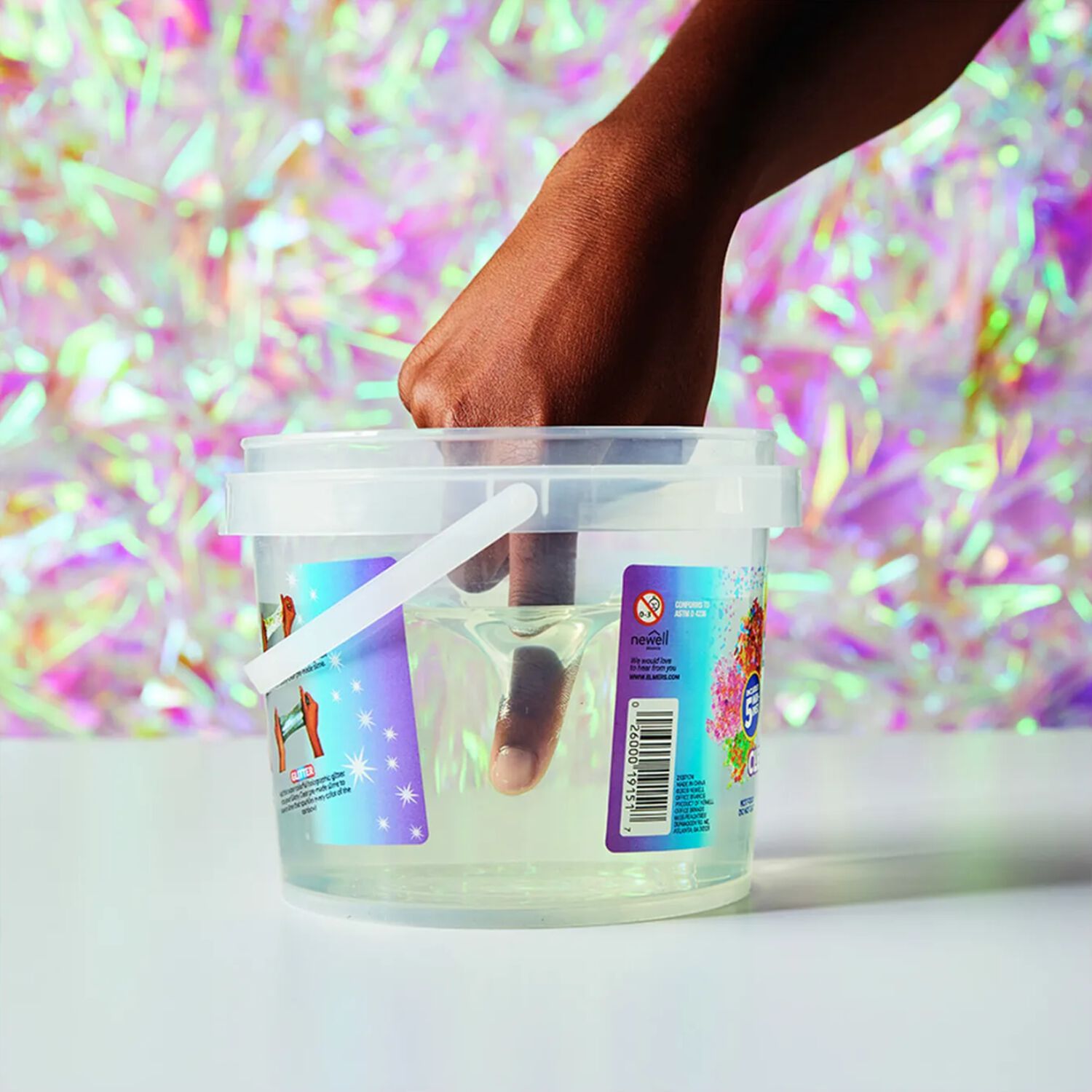 Elmer's Kit Slime Gue Glassy Clear Deluxe Balde 1.4l 5 Toppings image number 2.0