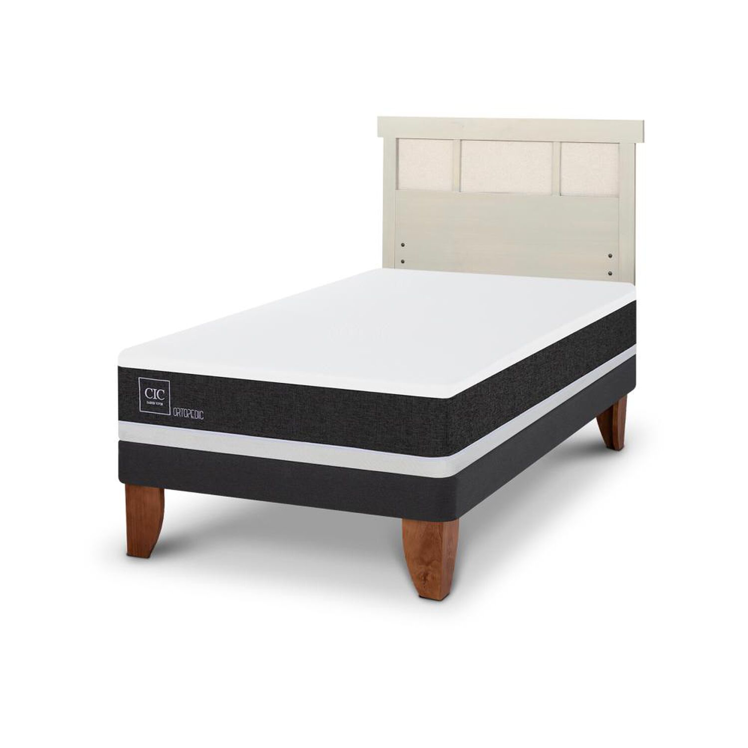 Cama Europea Cic Ortopedic / 1.5 Plazas / Base Normal + Respaldo image number 3.0