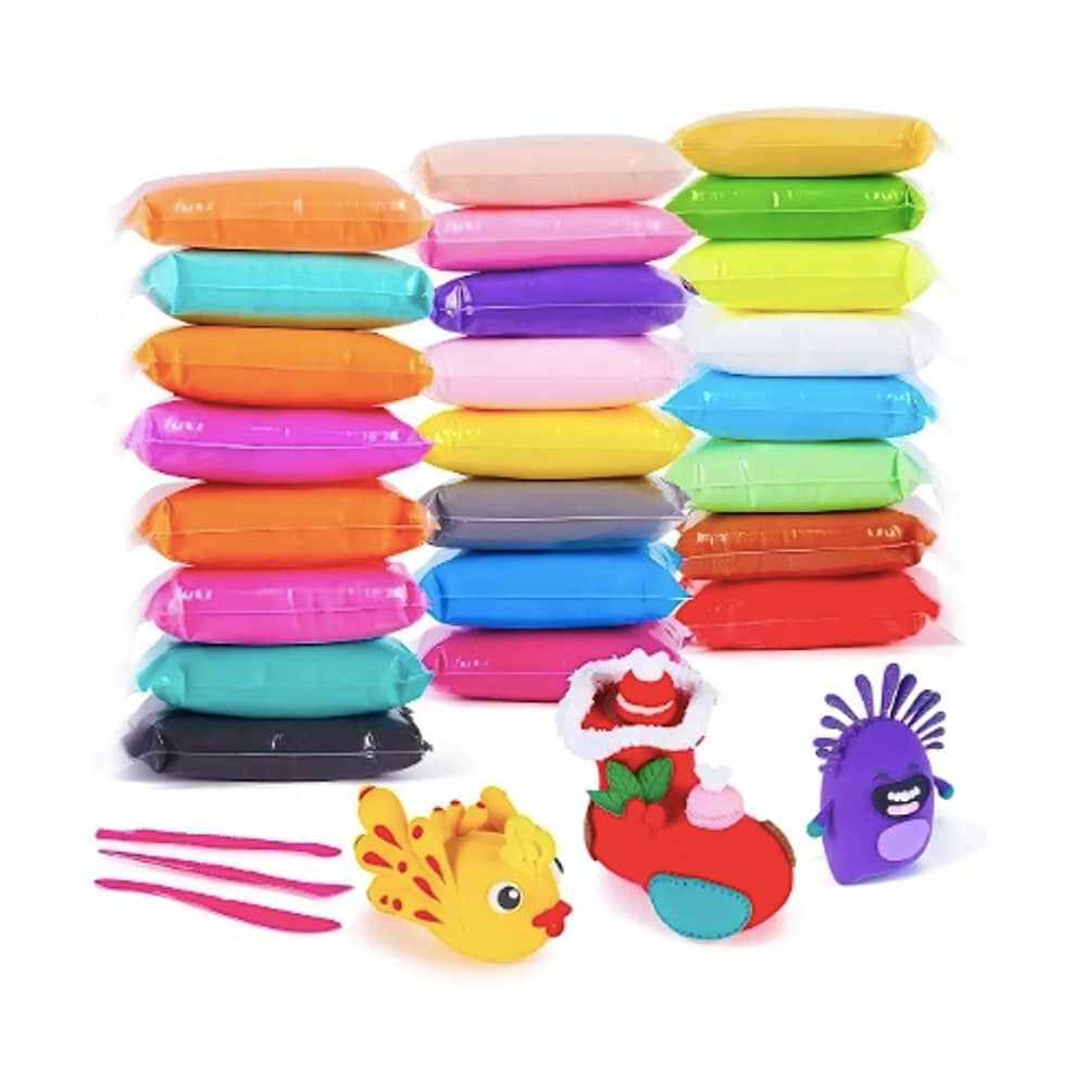 24 Arcillas Masa M&aacute;gicas Figuras Plastilina image number 0.0