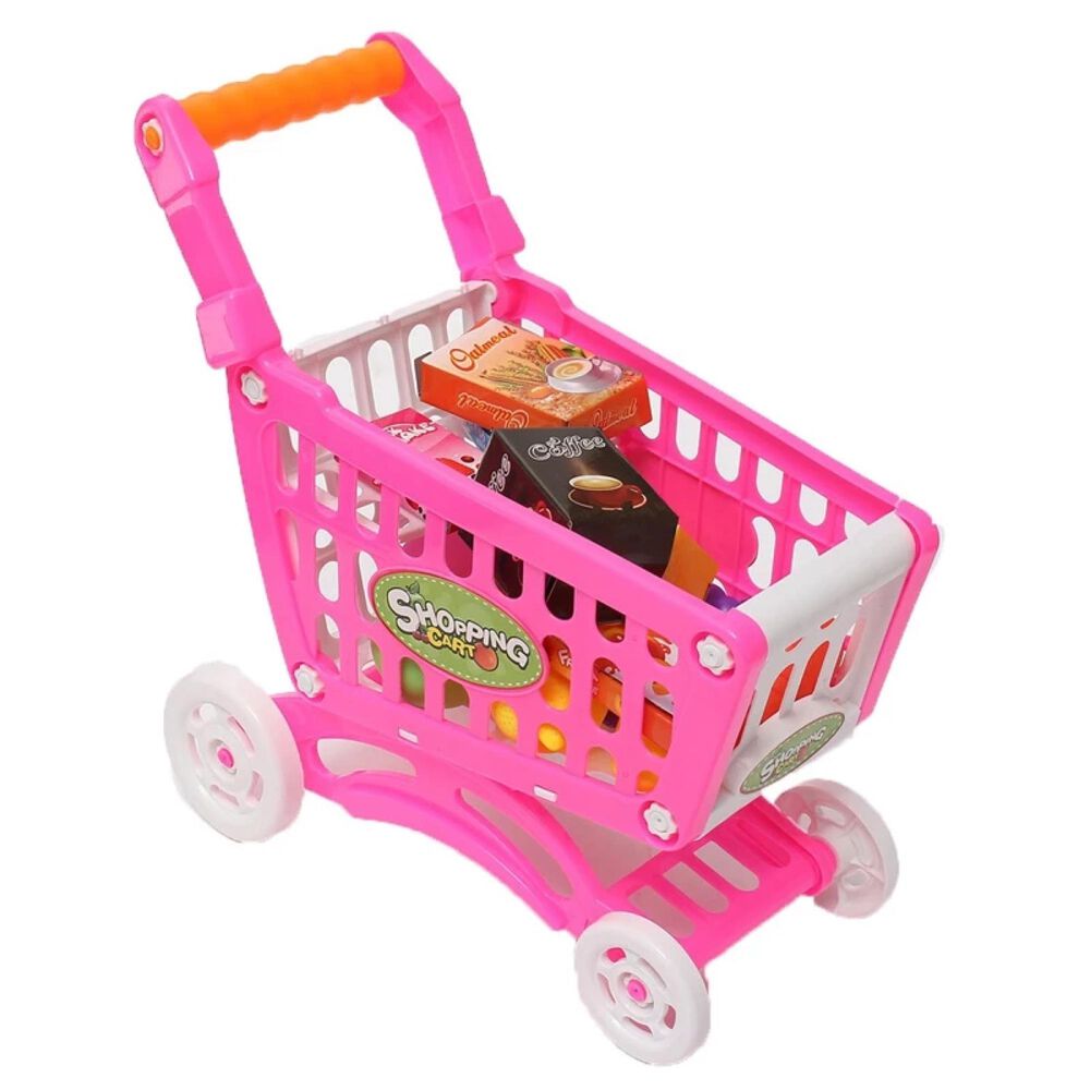 Juguete Set Carrito De Compras Con Accesorios 56 Piezas Rosado image number 0.0