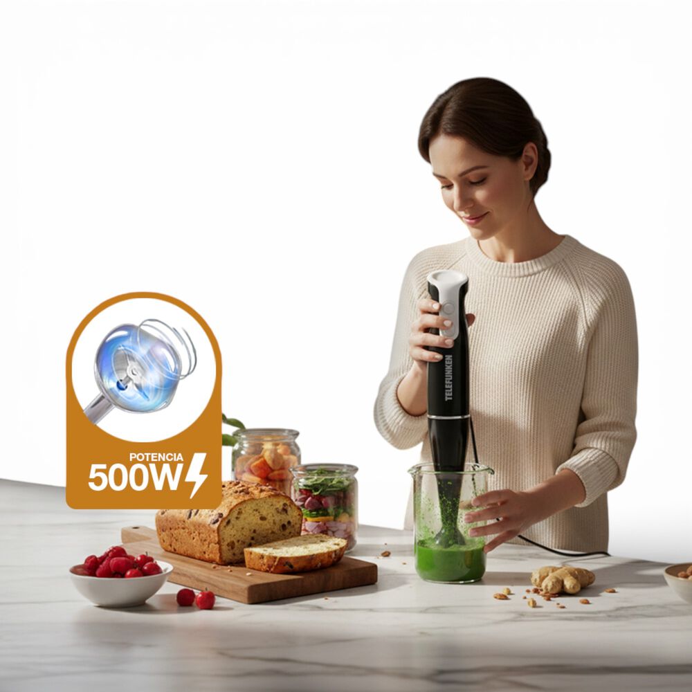 Batidora De Inmersi&oacute;n Telefunken Minipimer 500w + Vaso 700ml image number 8.0