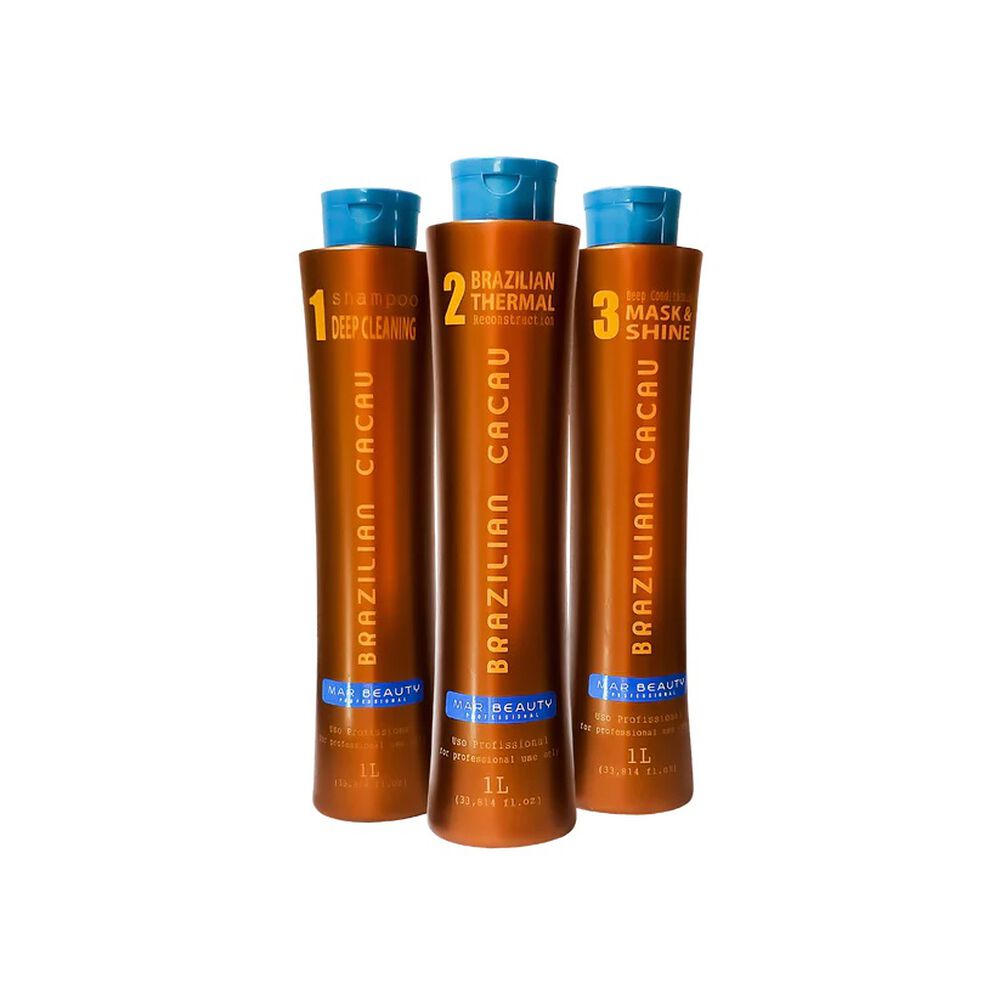 Kit Alisado Brazilian Cacau 1000ml C/u 3 Pasos Marbeauty image number 1.0