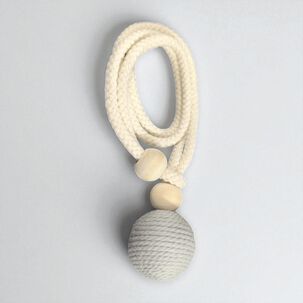 Pack De 02 Sujetadores Para Cortinas - Bola Tejida Gris