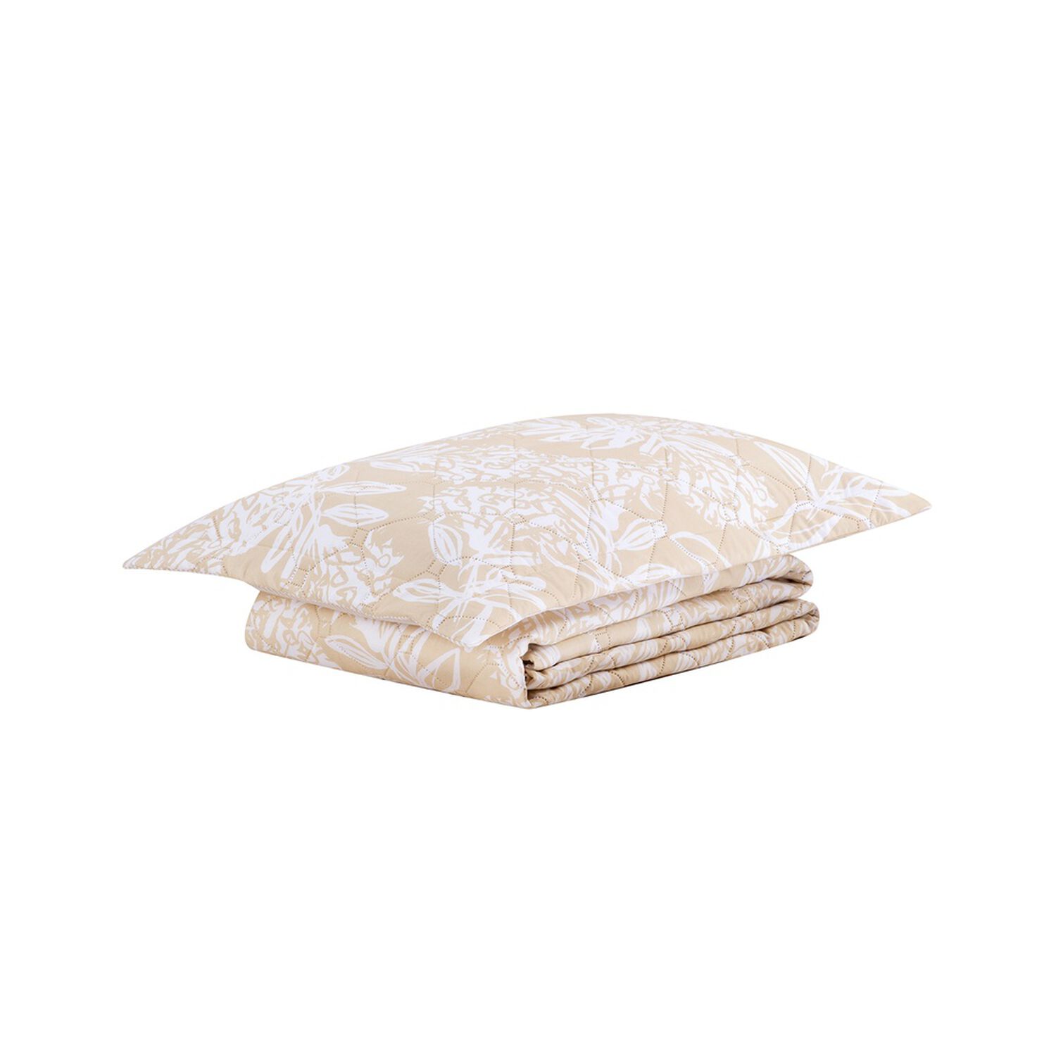 Quilt Andes Printed Rayas Beige 1.5 Plazas image number 1.0
