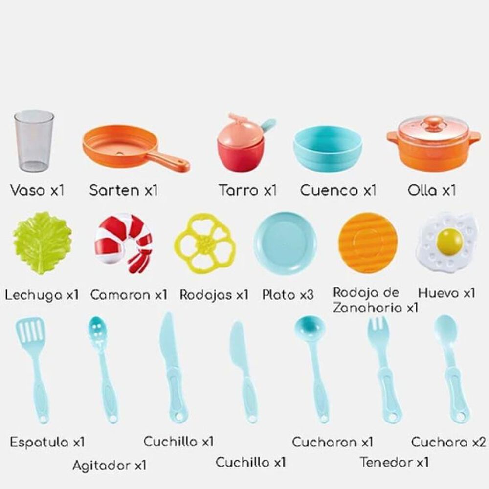 Juego De Cocina Con Luces Y Sonidos 42 Piezas 63cmx45cm image number 4.0