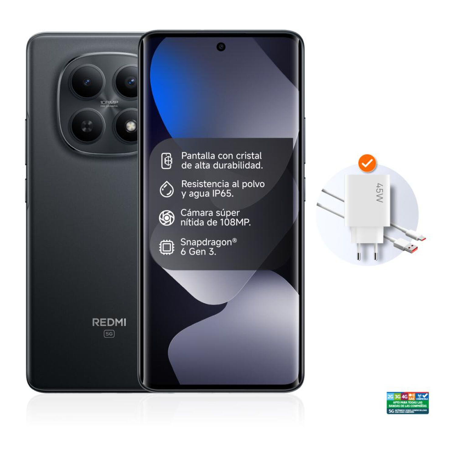 Smartphone Xiaomi Redmi Note 15 / 5G / 256 GB / Negro / Liberado