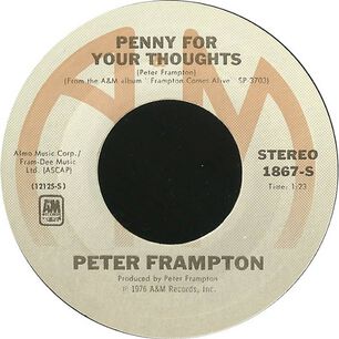 Peter Framtom - Do You Feel Like We Do | 7" Single Vinilo Usado