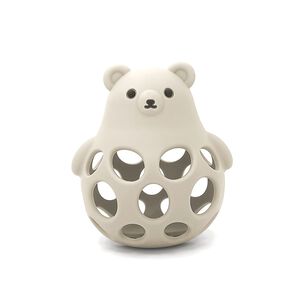 Juguete Mordedor Oso De Silicona Beige