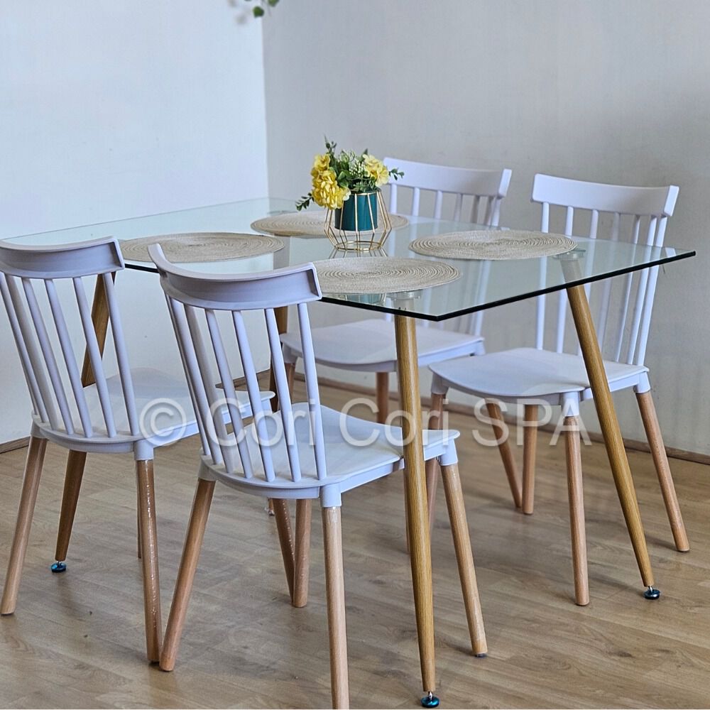 Comedor Vidrio Templado 120x80cms + 4 Sillas Windsor image number 3.0