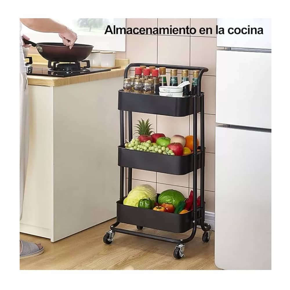 Carrito Organizador Con Ruedas Estante Espacio 3 Niveles image number 3.0