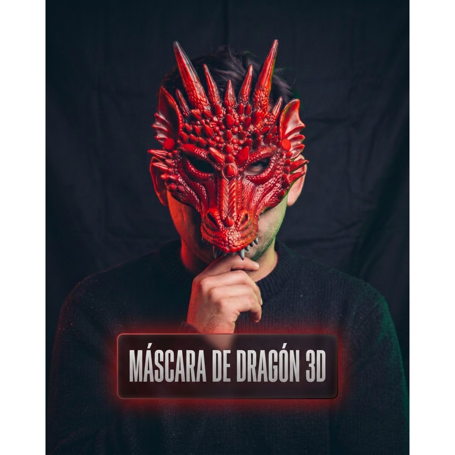 M&aacute;scara De Drag&oacute;n 3d Suave C&oacute;moda Cosplay Halloween Fiesta image number 9.0