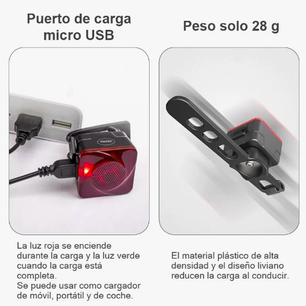 Set De Luces Bicicleta Usb Recargable image number 3.0