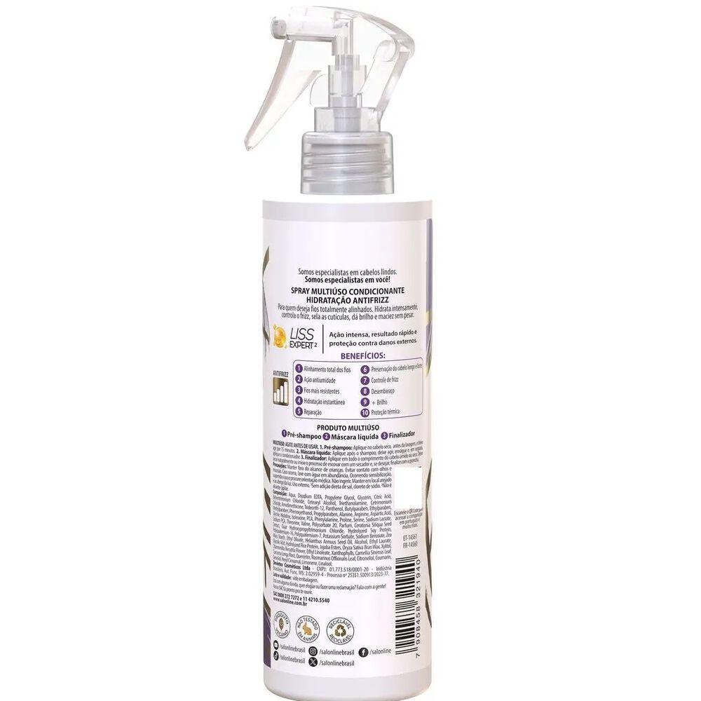 Spray Multiuso Antifrizz Meu Liso 240 Ml Salon Line image number 1.0