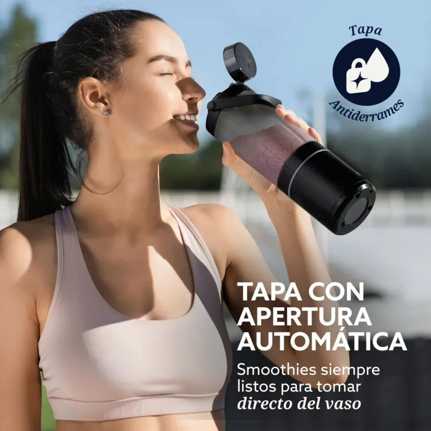 Oster Licuadora Port&aacute;til, Gomax, 590 Ml De Capacidad, Para Smoothies, Negro, Blstgfp-b20-000 image number 8.0