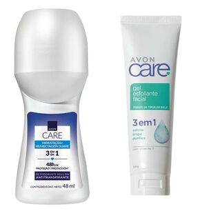 Set Gel Facial Exfoliante Y Desodorante Antitranspirante Roll-on 48hrs