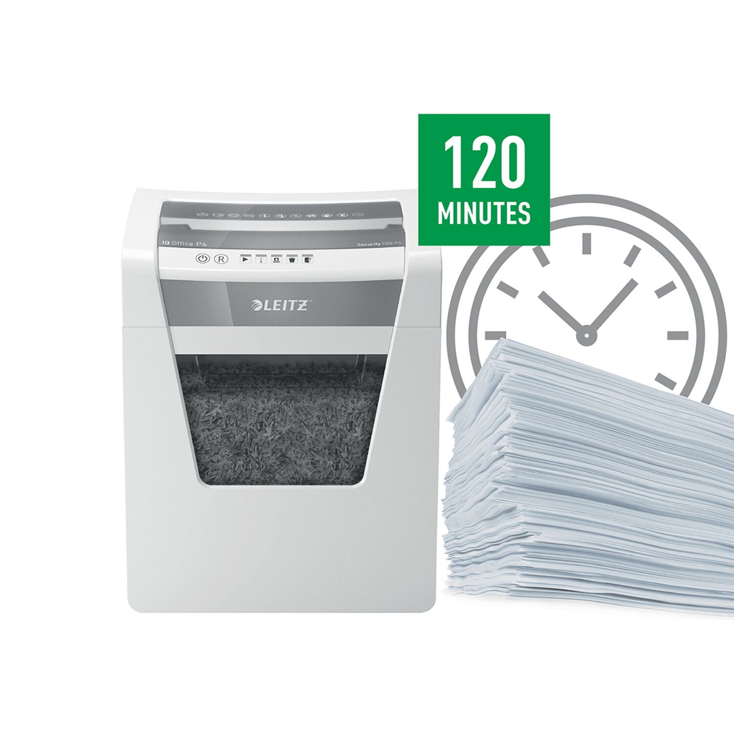 Trituradora Leitz Iq Office Corte Confeti P4 17 Hojas 23l image number 4.0