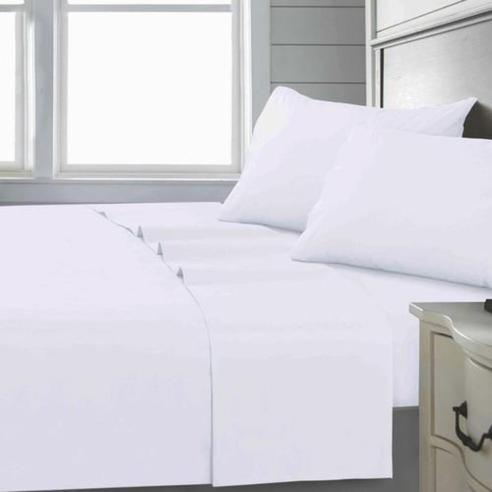 Sabana Andes 144 Hilos Lisa Blanco 2 Plazas image number 0.0