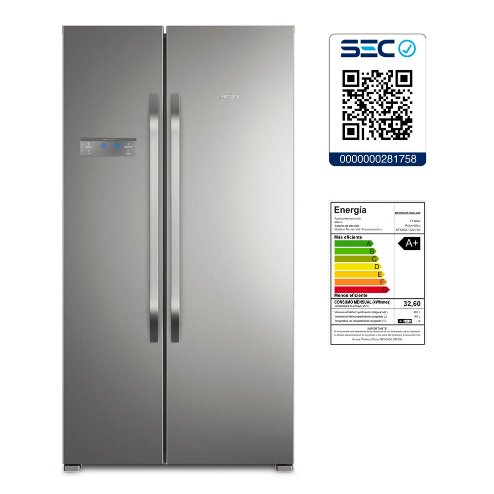Refrigerador Side By Side Fensa SFX500 /  No Frost / 525 Litros / A+ image number 7.0
