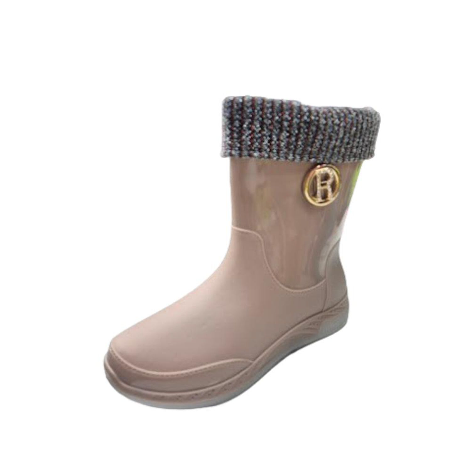 Bota De Lluvia Mujer Beige image number 0.0