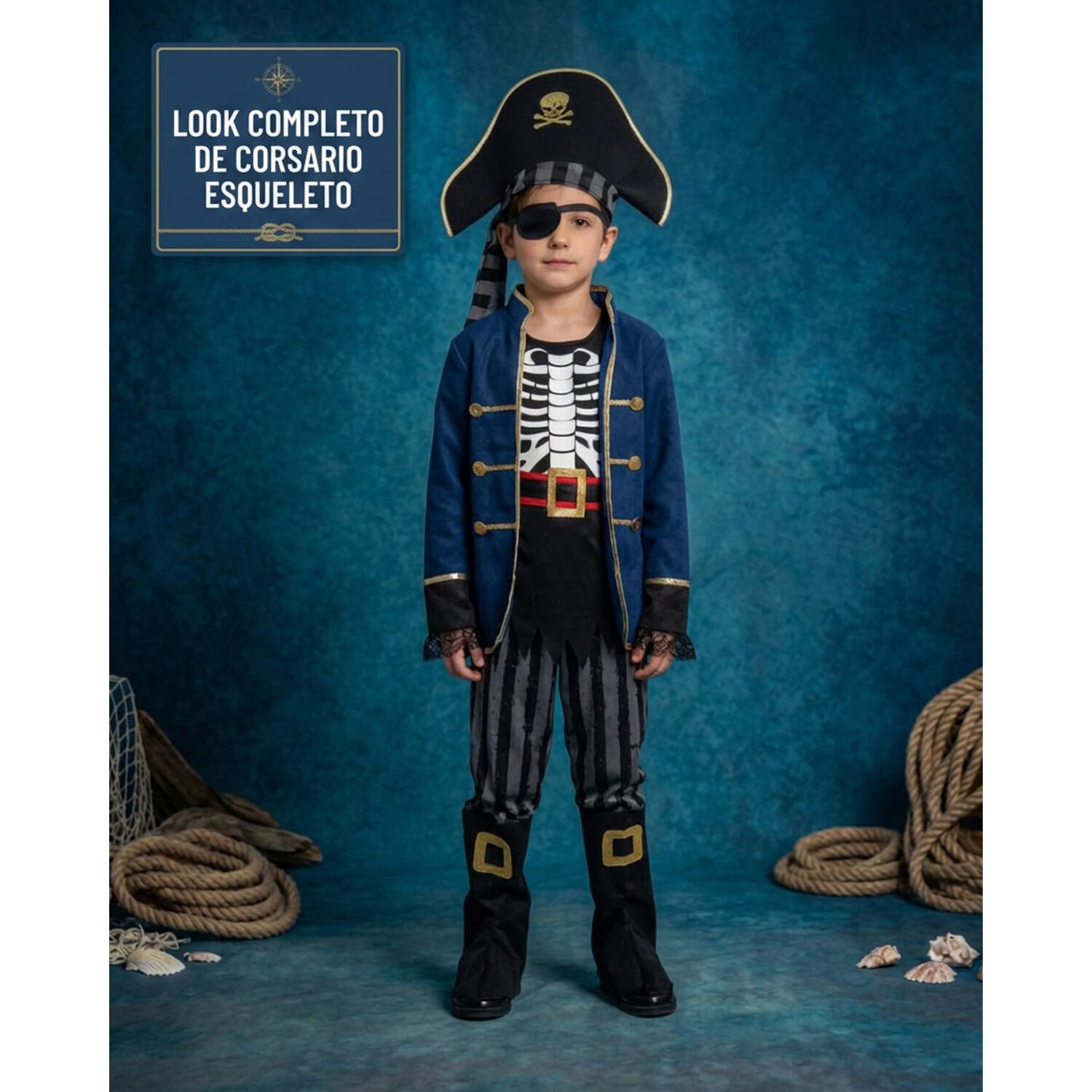 Disfraz Cosplay Pirata Corsario Piratas Infantiles Todos Ni&ntilde;o image number 80.0