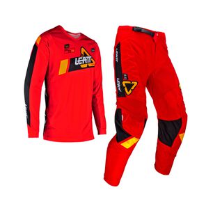 Kit Leatt Moto 3.5 Jersey Con Pantal&oacute;n Rojo