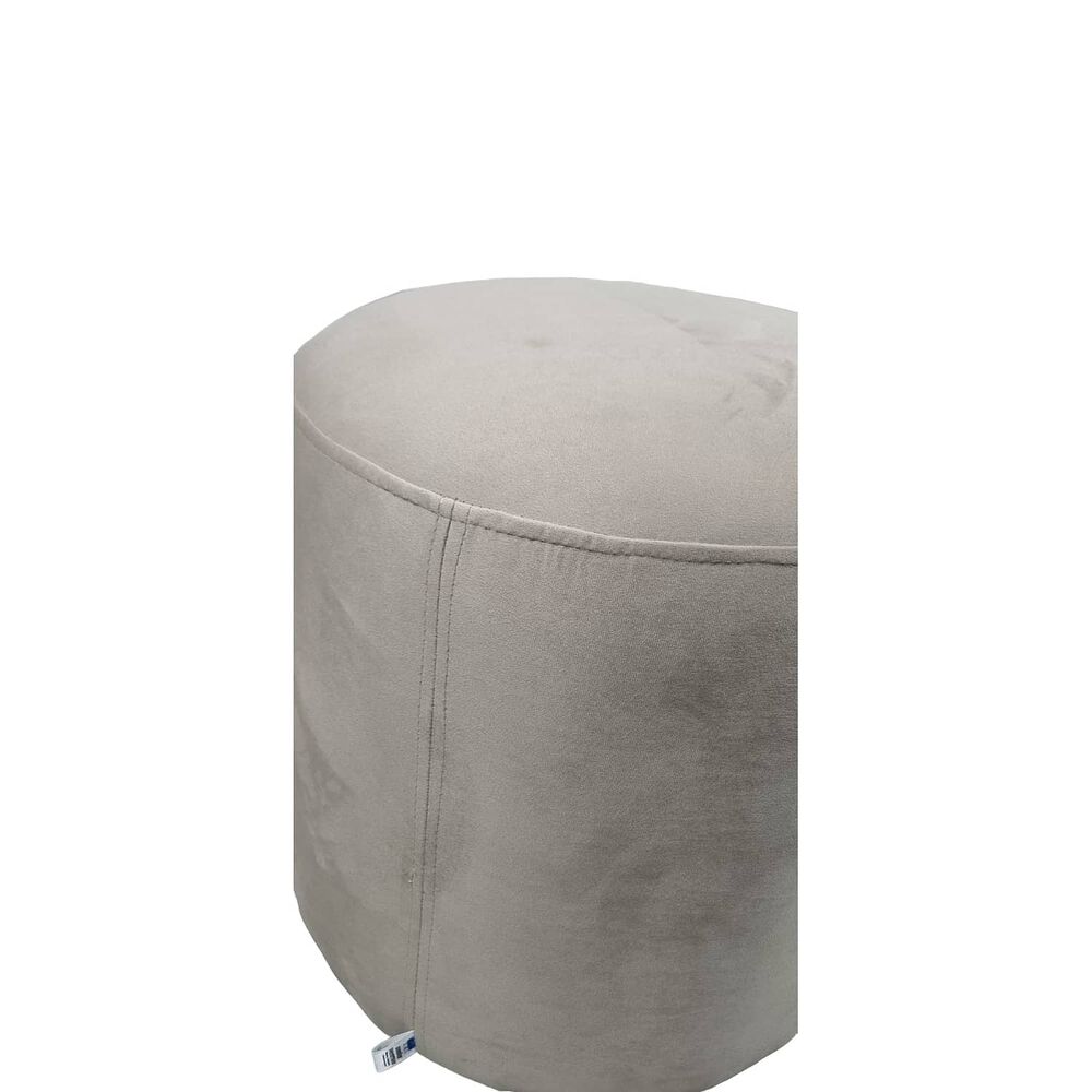 Pouf Redondo Felpa Beige image number 2.0