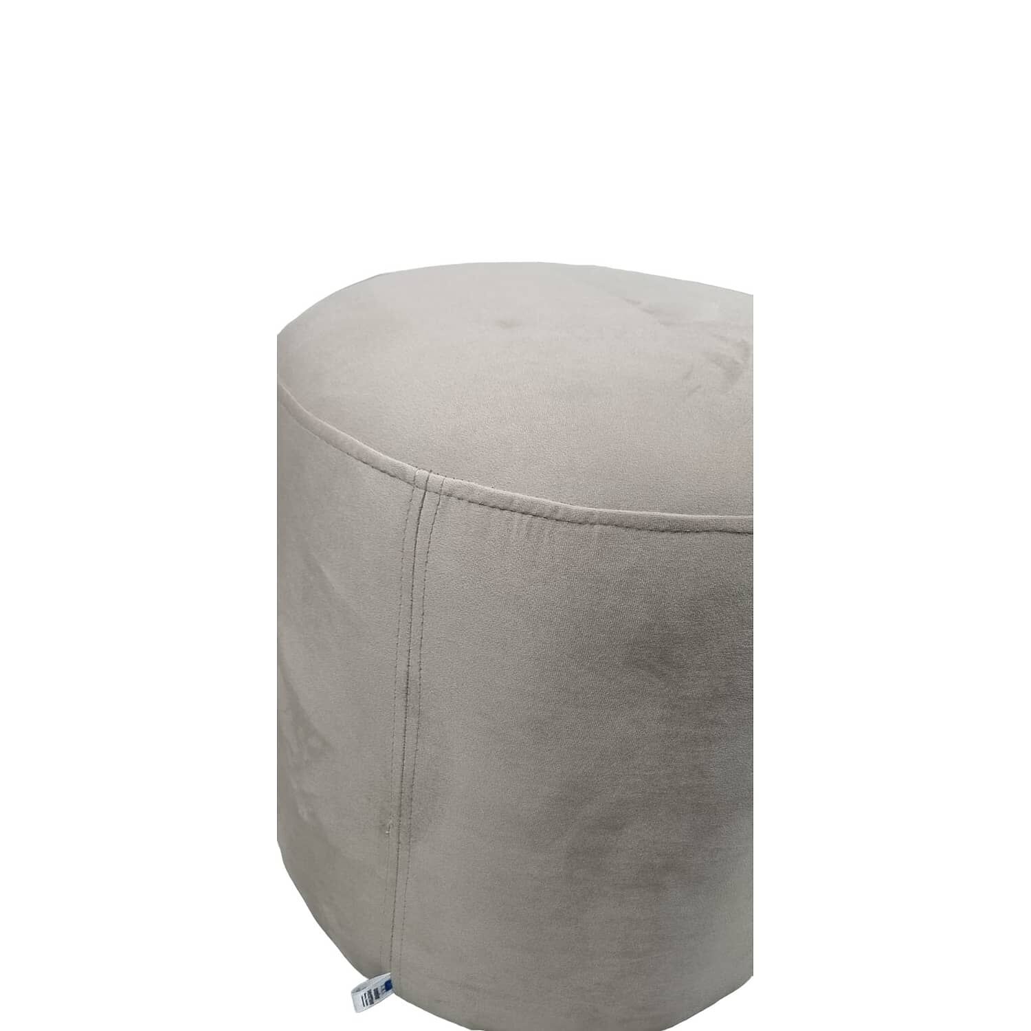 Pouf Redondo Felpa Beige image number 2.0