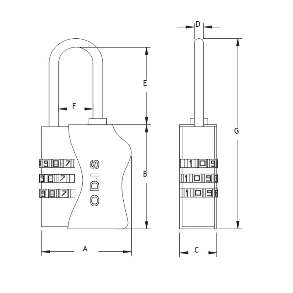Pack Viajero: 2 Candados Odis Tsa Maleta Viaje - Azul image number 2.0