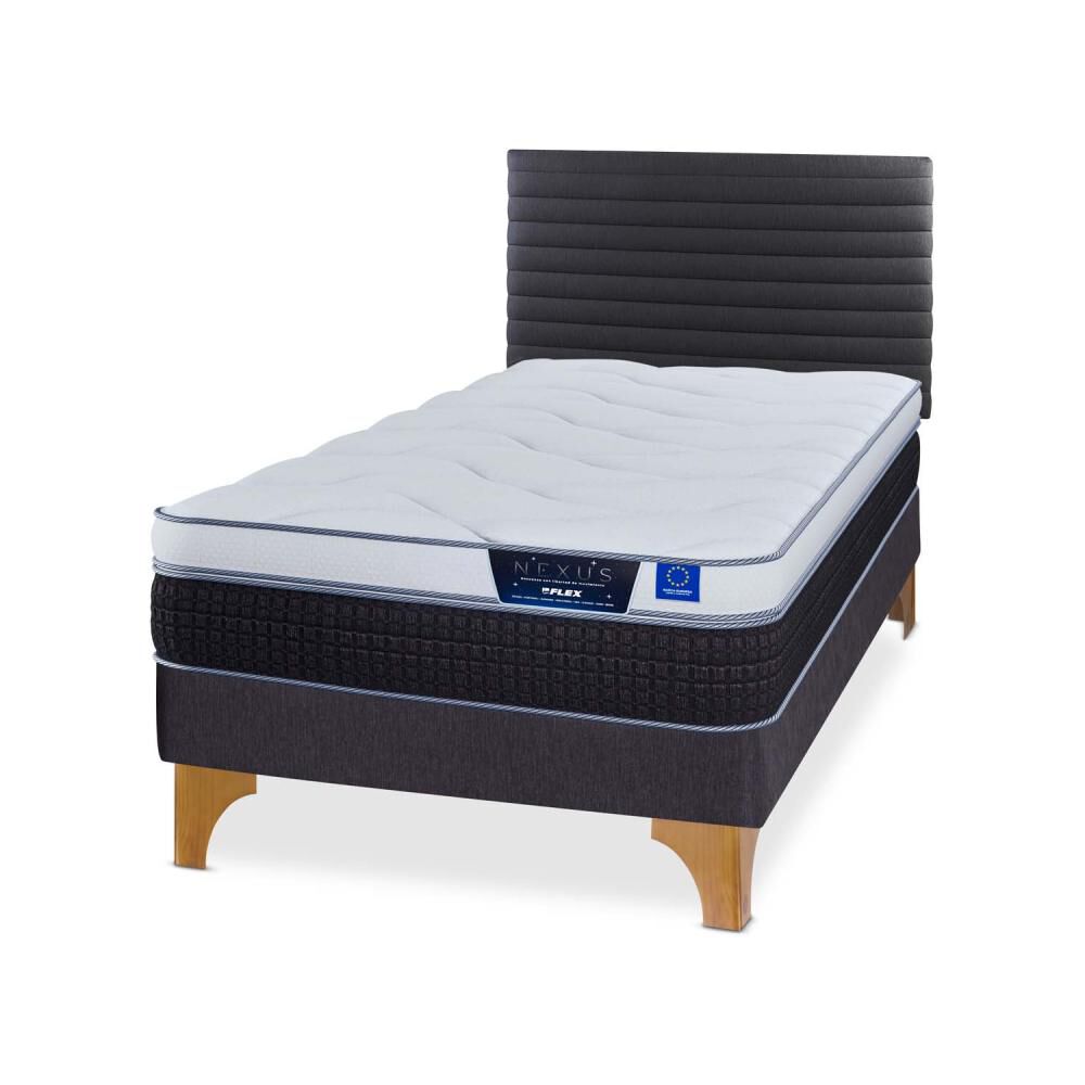 Cama Europea Flex Nexus / 1.5 Plazas / Base Normal + Respaldo image number 1.0