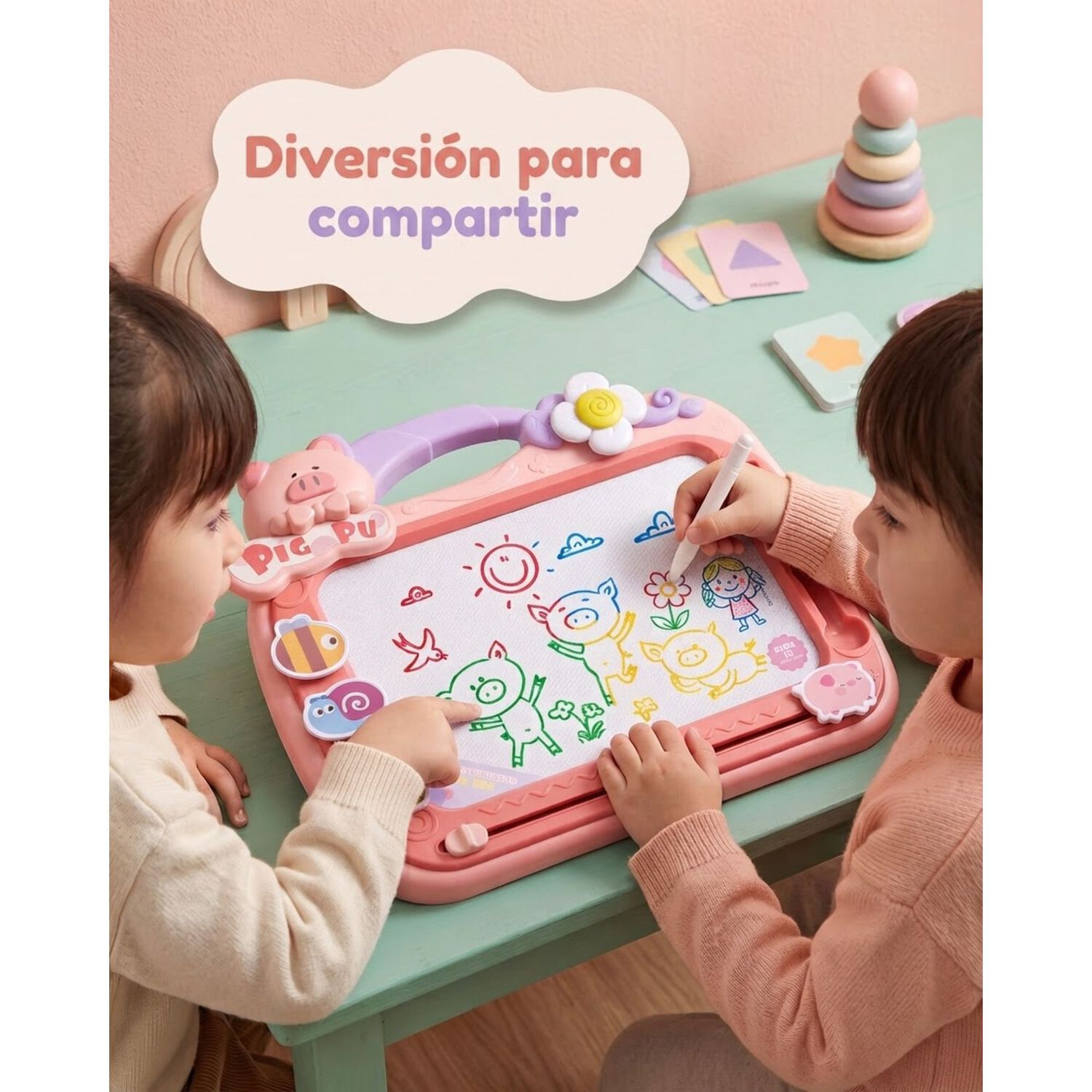 Pizarra Magica Magn&eacute;tica Borrable Para Ni&ntilde;os Ni&ntilde;as Divertida image number 34.0