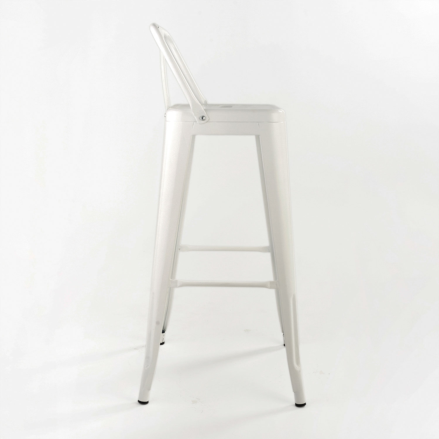 Pack 4 Piso Taburete Tolix Con Respaldo Blanco image number 2.0