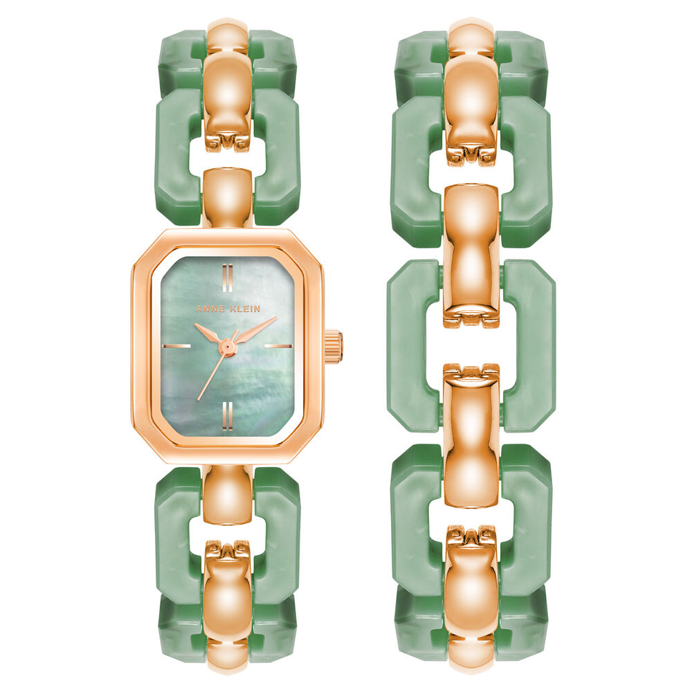Reloj Anne Klein Ak/4078gnst Verde Mujer image number 0.0