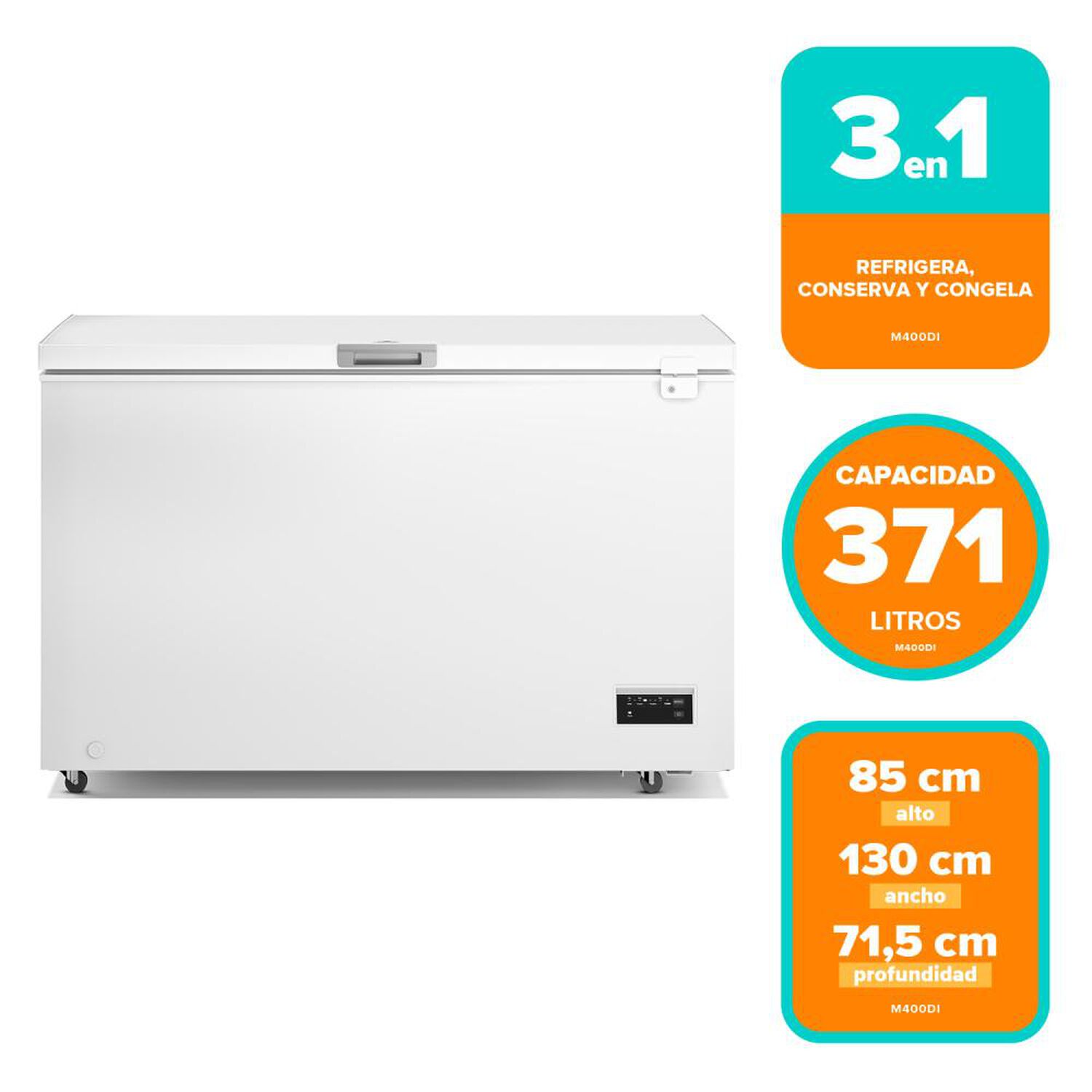 Freezer Horizontal Mademsa M400di / Fr&iacute;o Directo / 371 Litros / D image number 6.0