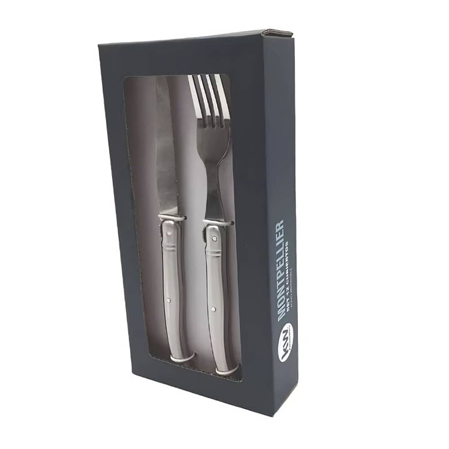 Set 12 Piezas Cubierto Cuchillo Carne Montpellier Acero Inox image number 1.0