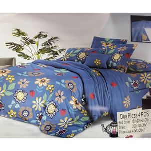 Juego De S&aacute;banas 2 Plazas Estampadas 4 Piezas