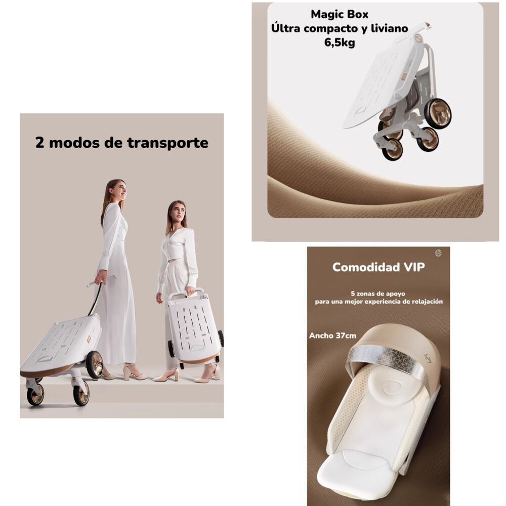 Coche De Paseo 360 Magic Box F5 Blanco Lubabycas image number 5.0